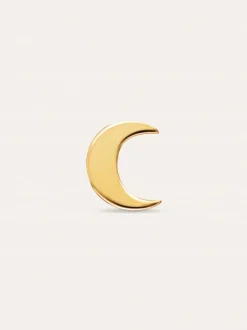 Pendiente Suelto Moon Acero Baño Oro