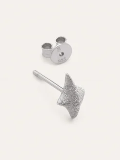 Pendiente Suelto Organic Star Spark Plata