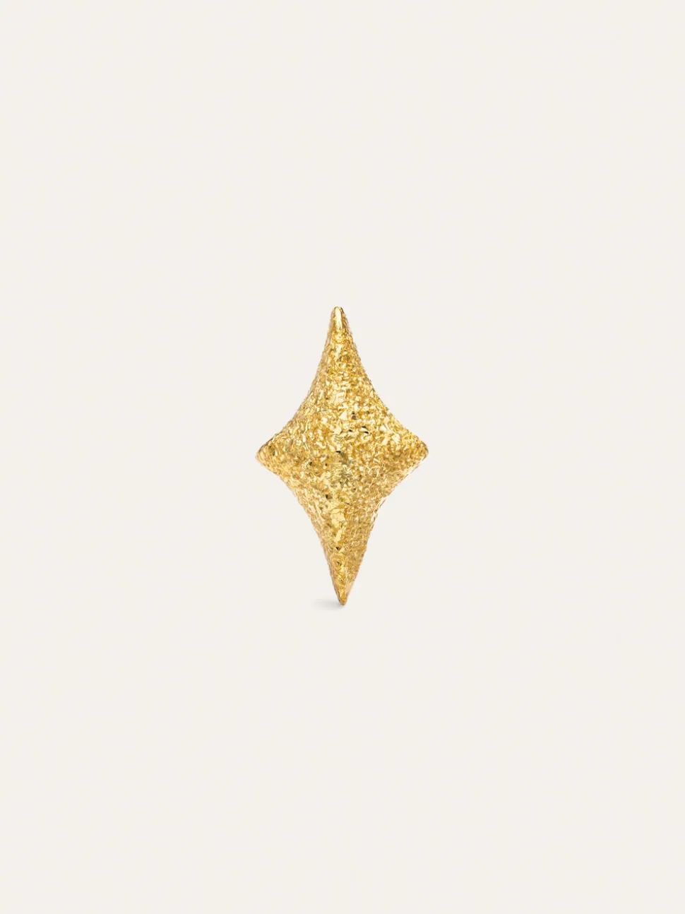 Pendiente Suelto Organic Star Spark Plata Baño Oro