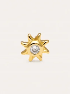 Pendiente Suelto Solea Sparks Plata Baño Oro