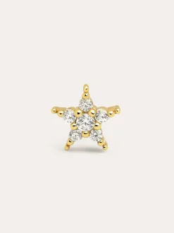 Pendiente Suelto Starlight Plata Baño Oro