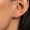 Pendiente Suelto Triple Spark Plata