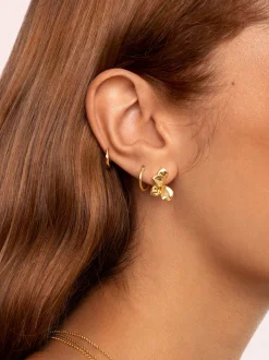 Pendientes Zinnia Baño Oro