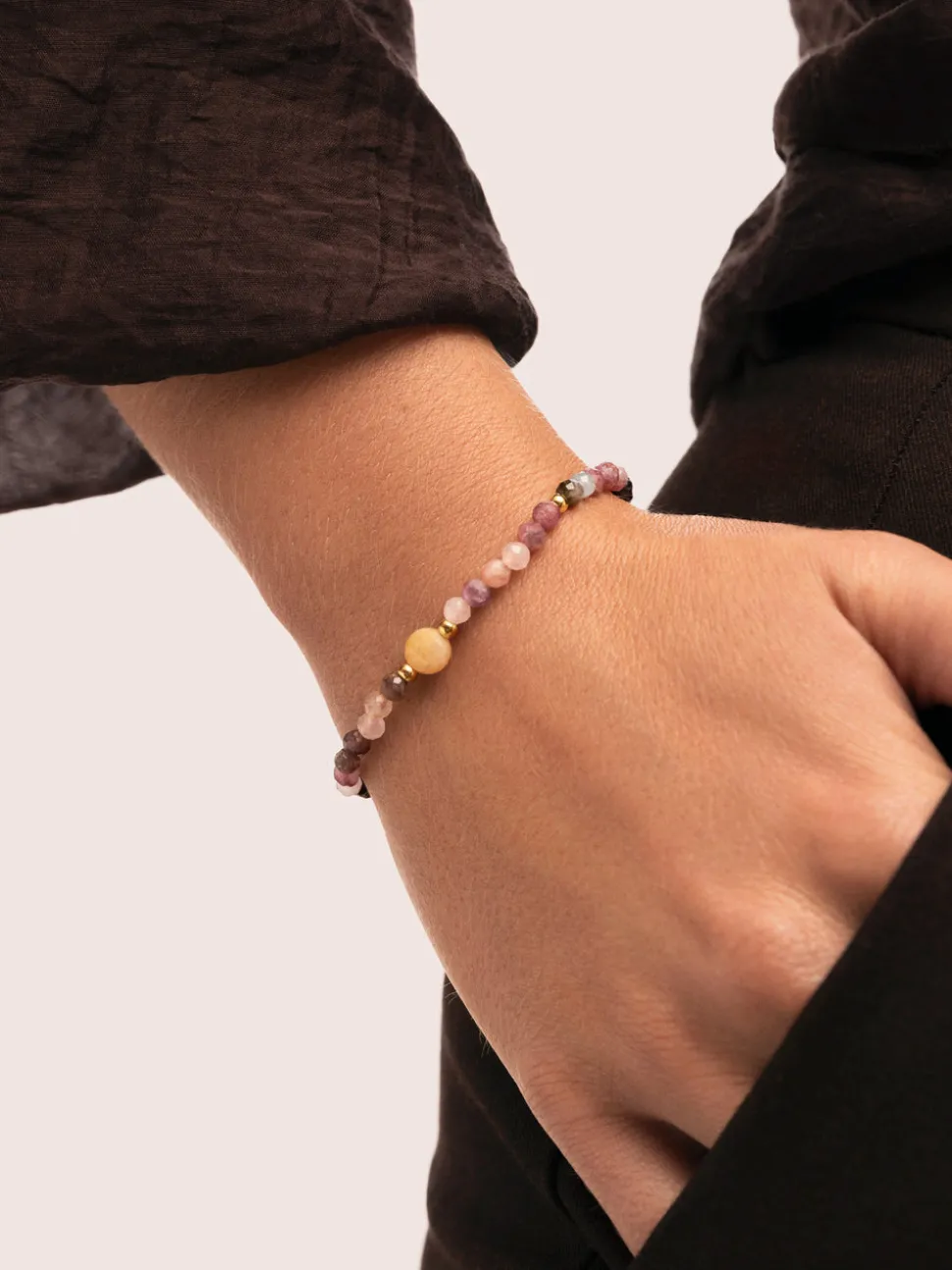 Pulsera Amulet Cats Eye Acero Baño Oro