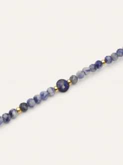 Pulsera Amulet Cianita Acero Baño Oro