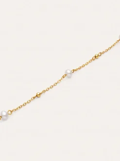 Pulsera Bahia Pearls Acero Baño Oro