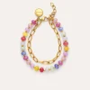 Pulsera Bali Chic Stones Acero Baño Oro
