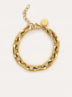 Pulsera Big Link Acero Baño Oro