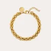 Pulsera Big Rope Acero Baño Oro
