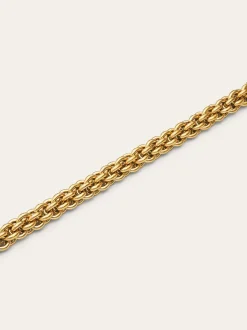 Pulsera Big Rope Acero Baño Oro