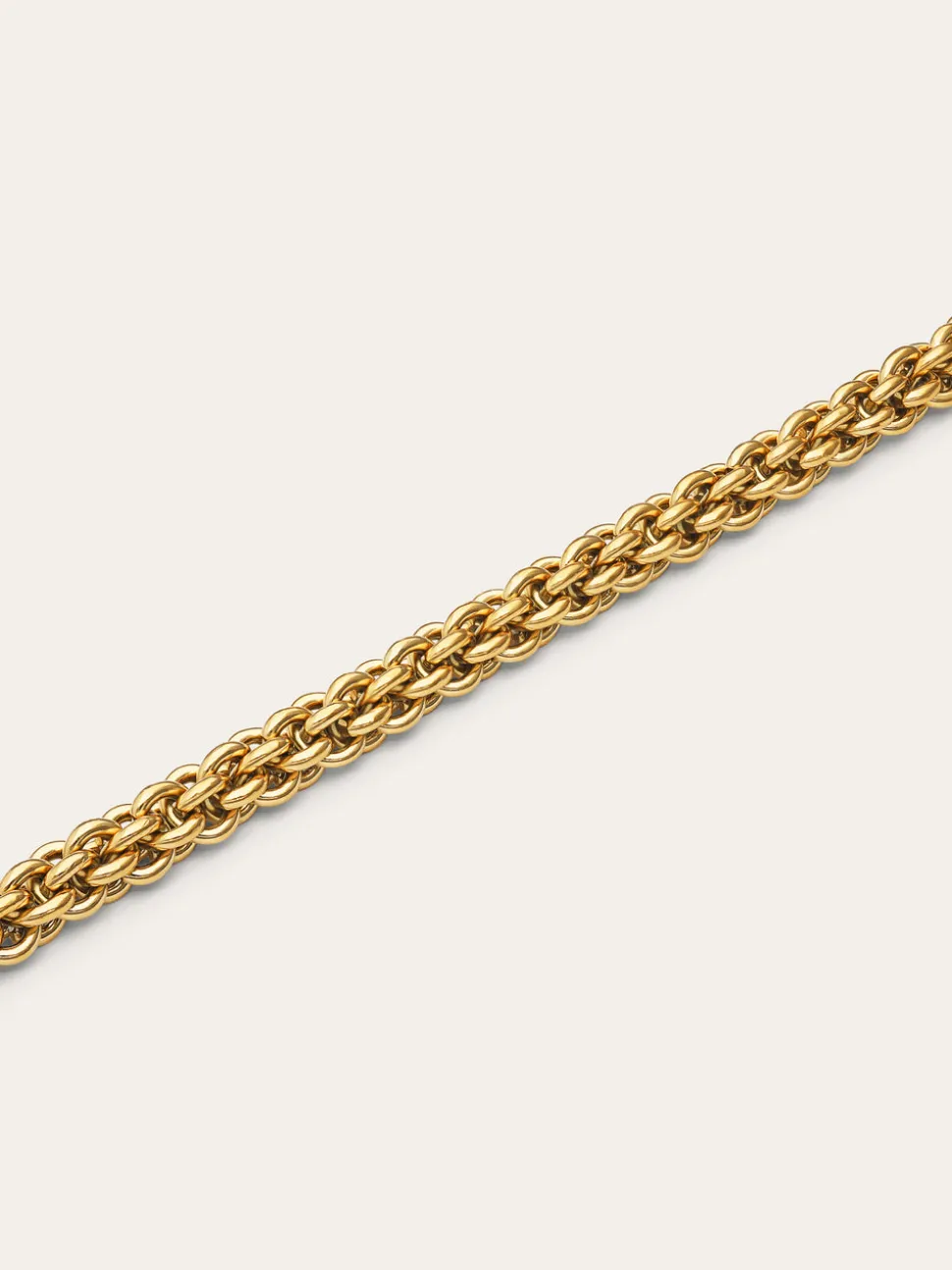 Pulsera Big Rope Acero Baño Oro