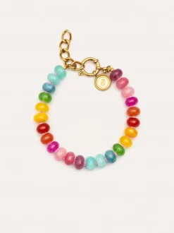 Pulsera Bloom Stones Acero Baño Oro