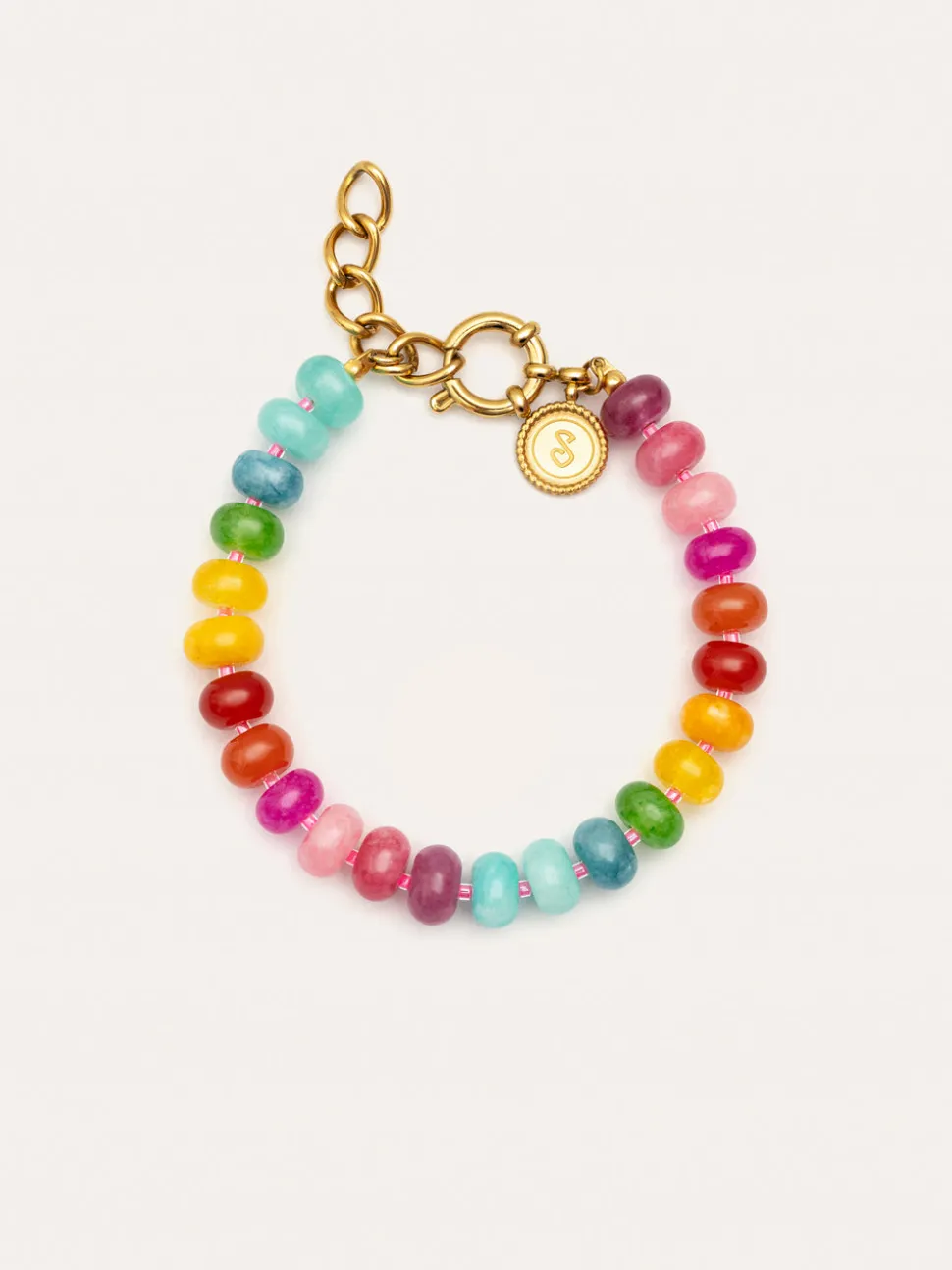 Pulsera Bloom Stones Acero Baño Oro
