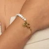 Pulsera Chic Pearl Acero Baño Oro