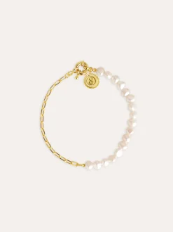 Pulsera Chic Pearl Acero Baño Oro