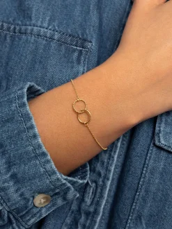 Pulsera Circles Twist Acero Baño Oro