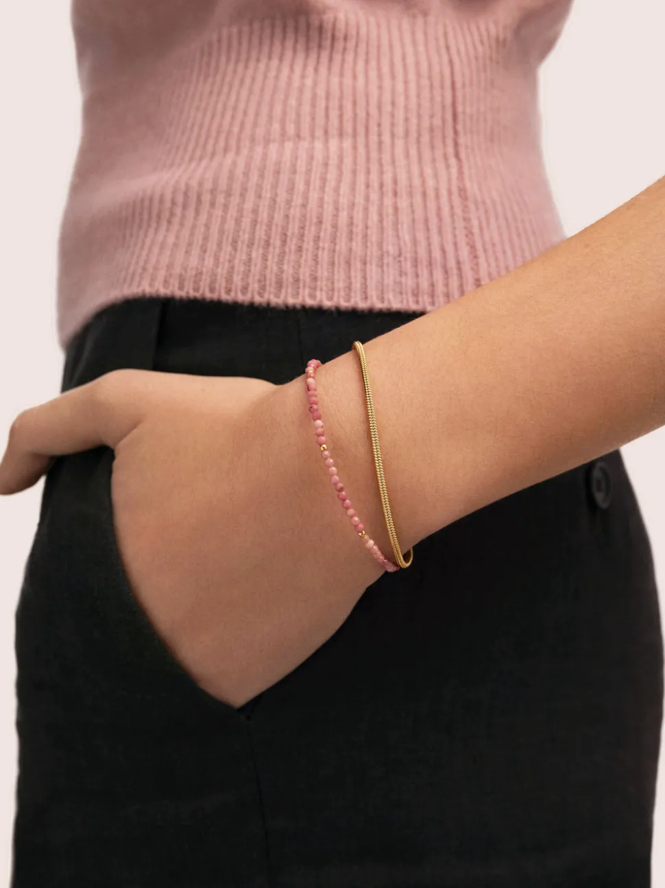 Pulsera Cleopatra Rose Acero Baño Oro