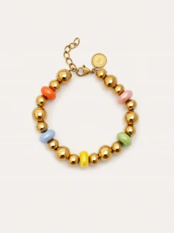 Pulsera Color Bomb Acero Baño Oro