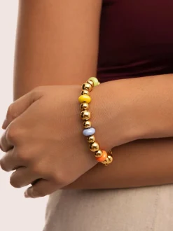 Pulsera Color Bomb Acero Baño Oro