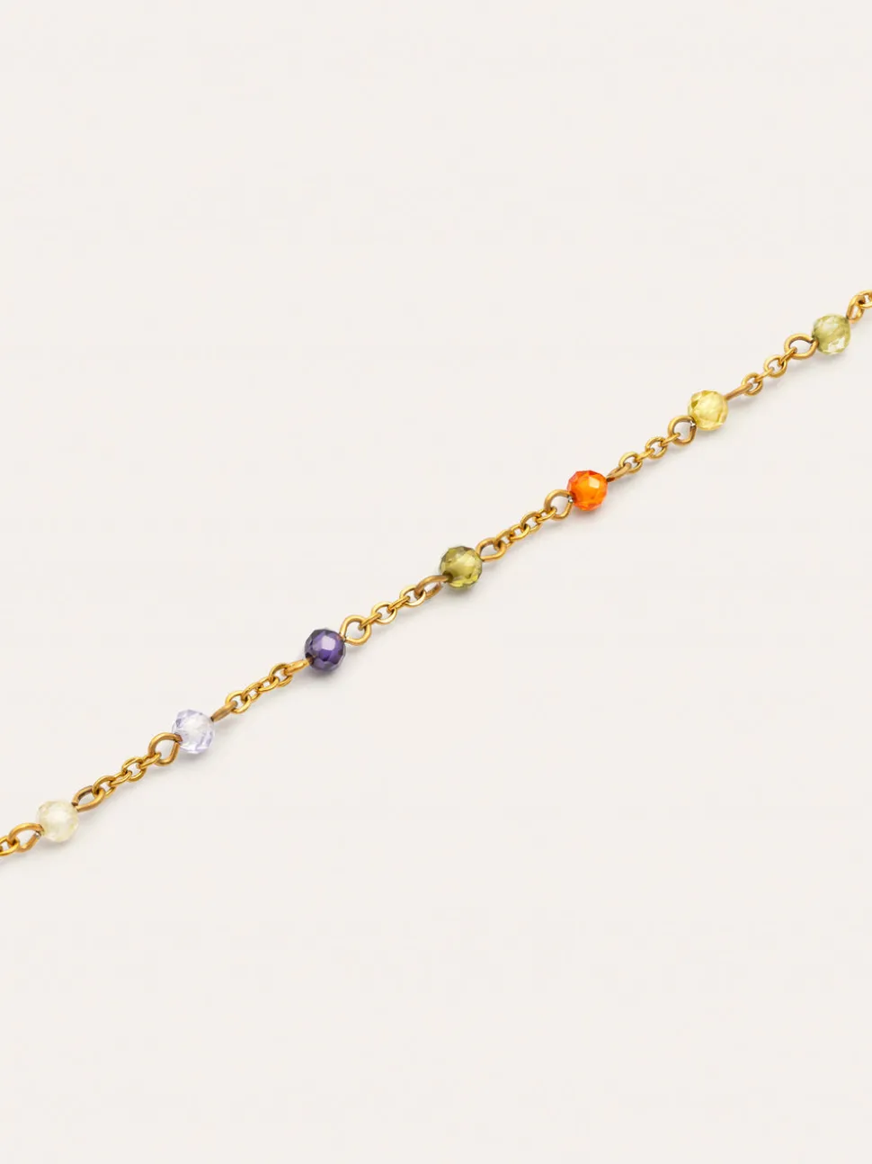 Pulsera Crystals Colors Atardecer Acero Baño Oro
