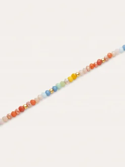 Pulsera Crystals Pastel Acero Baño Oro