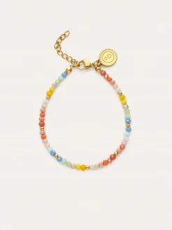 Pulsera Crystals Pastel Acero Baño Oro
