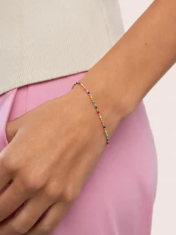 Pulsera Dots Colors Enamel Acero