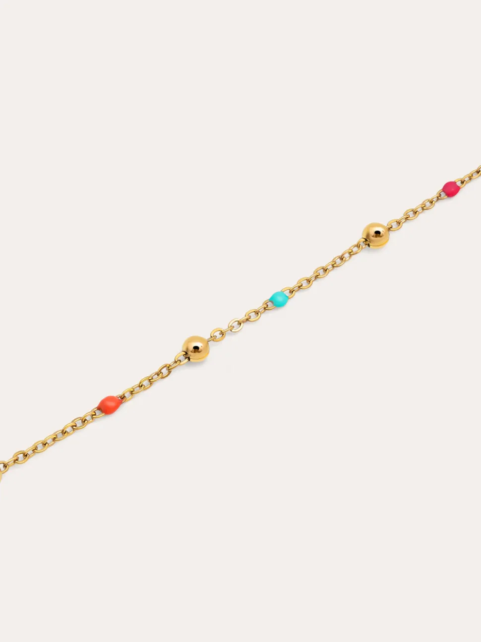 Pulsera Dots L Colors Enamel Acero Baño Oro