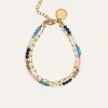 Pulsera Dye Dots Bruma Acero Baño Oro