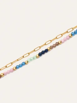 Pulsera Dye Dots Bruma Acero Baño Oro