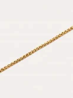 Pulsera Fine Disco Acero Baño Oro