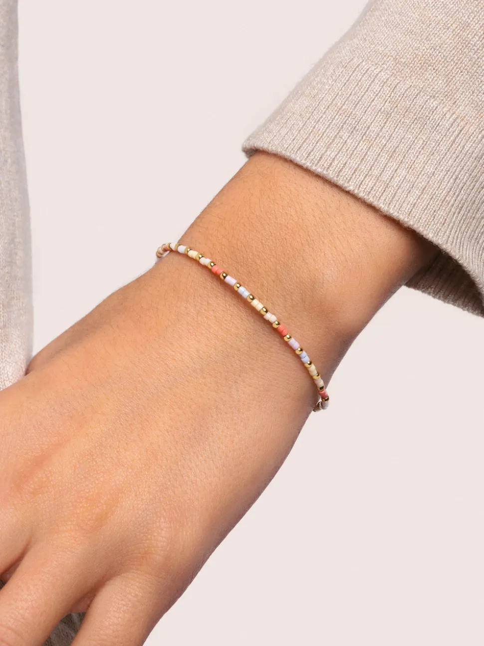 Pulsera Floral Colors Acero Baño Oro