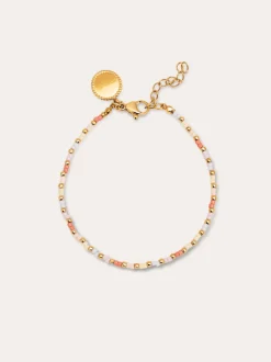 Pulsera Floral Colors Acero Baño Oro