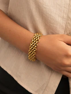 Pulsera Galea Acero Baño Oro