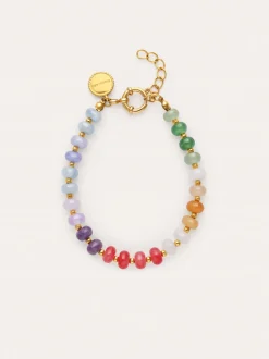 Pulsera Gummy Stones Acero Baño Oro