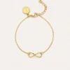 Pulsera Infinito Acero Baño Oro