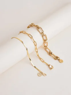 Pulsera Lisse S Acero Baño Oro