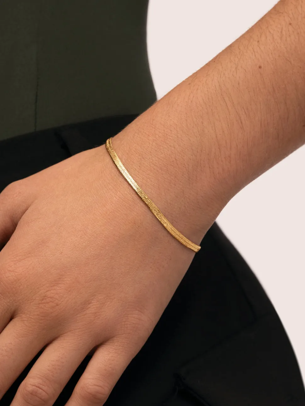 Pulsera Lisse Sparkling Acero Baño Oro
