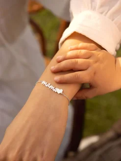 Pulsera Mamá Heart Plata