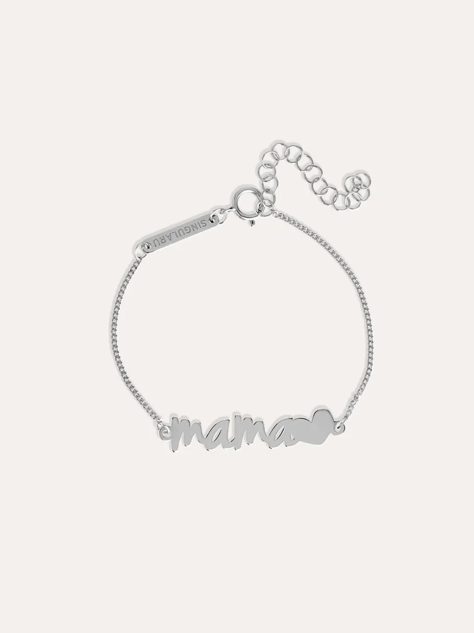 Pulsera Mamá Heart Plata