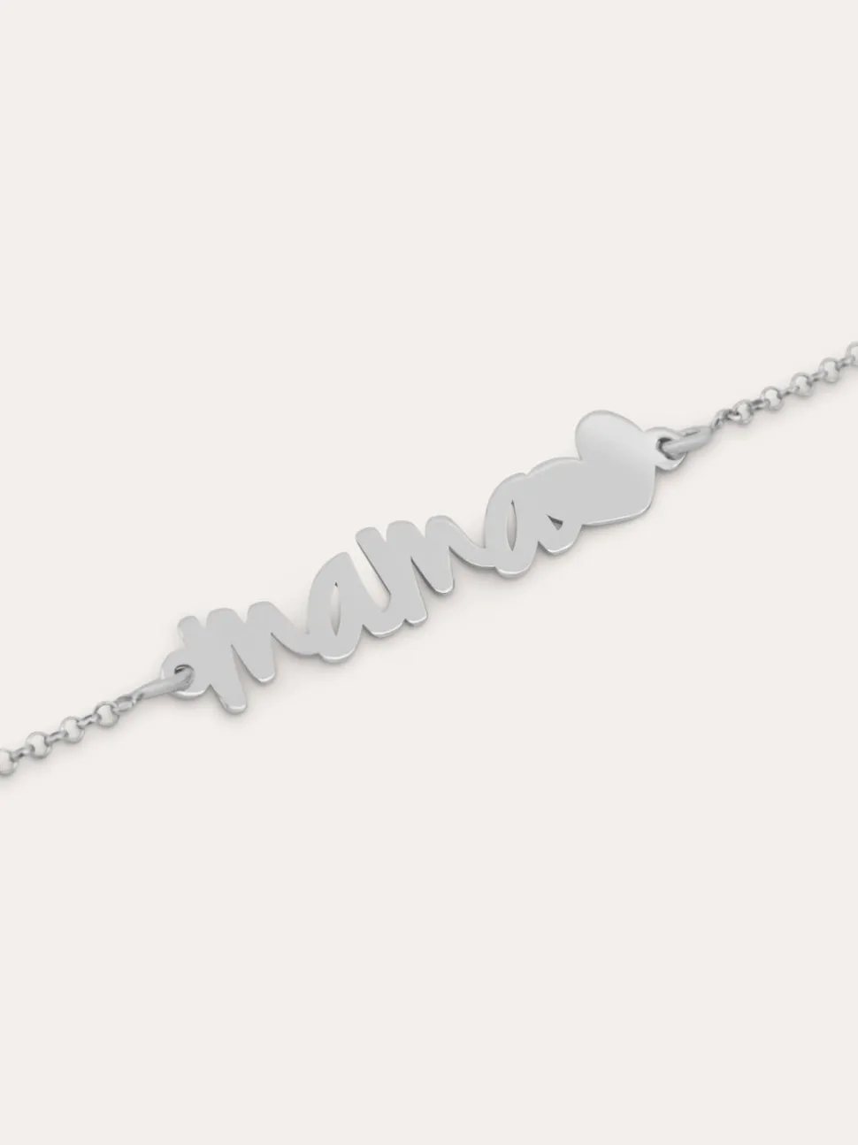 Pulsera Mamá Heart Plata