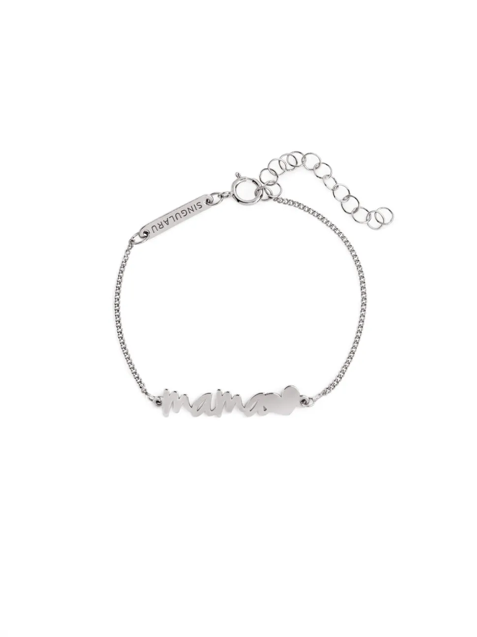 Pulsera Mamá Heart Plata