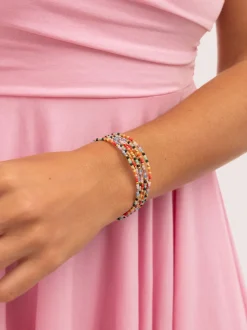 Pulsera Mawi Colors Acero Baño Oro