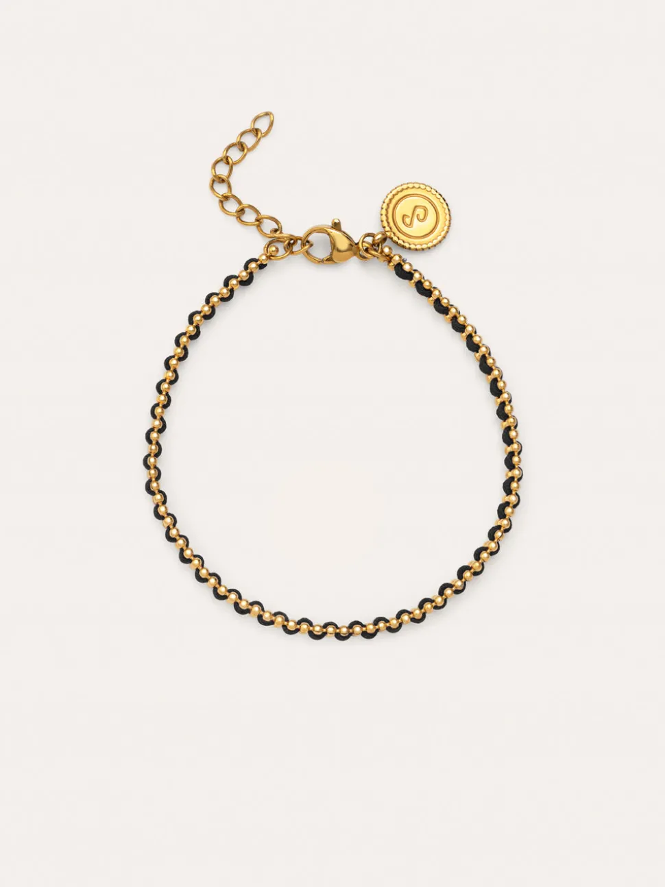 Pulsera Morgana Black Acero Baño Oro