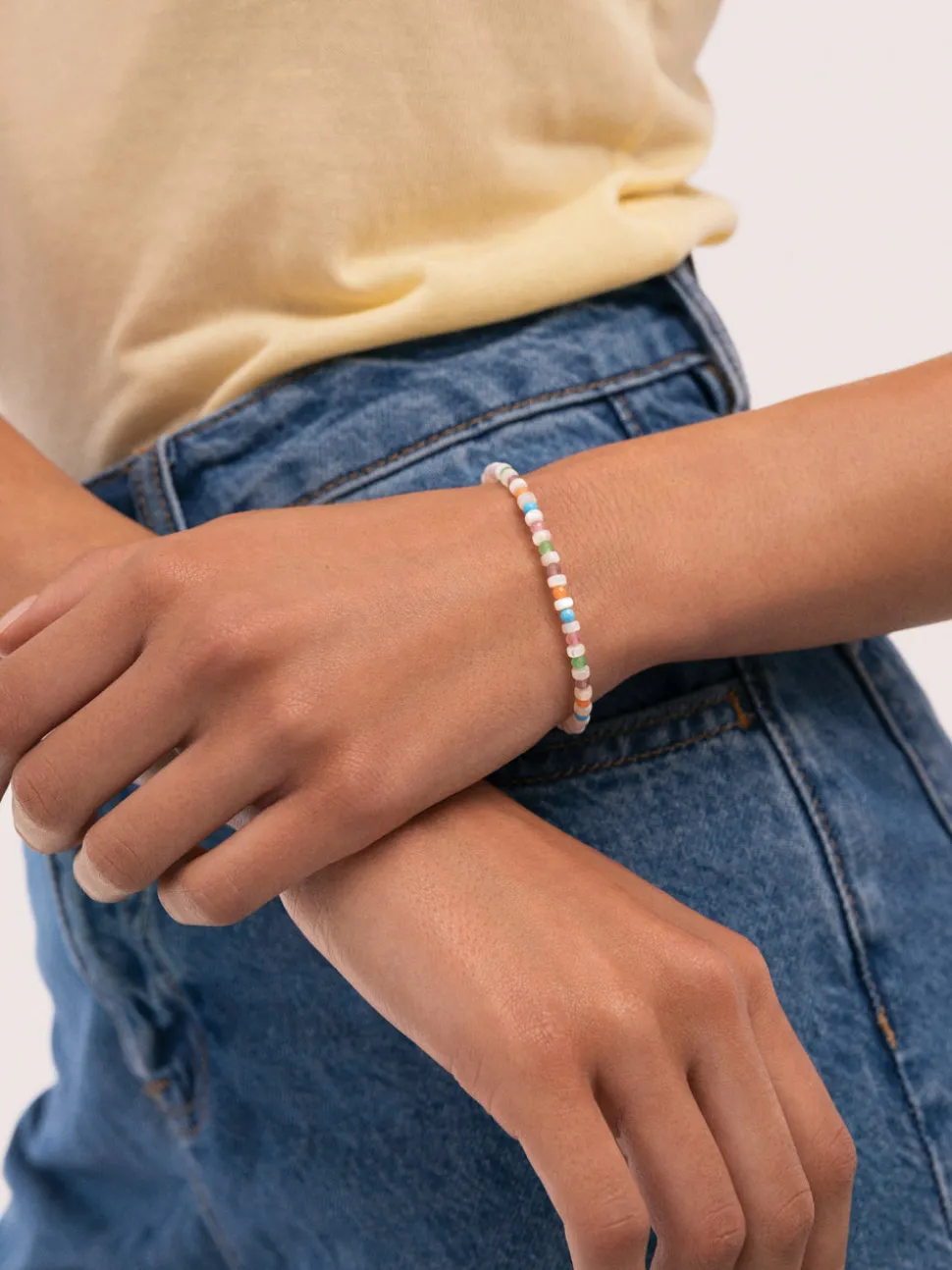 Pulsera Nacary Colors Acero Baño Oro
