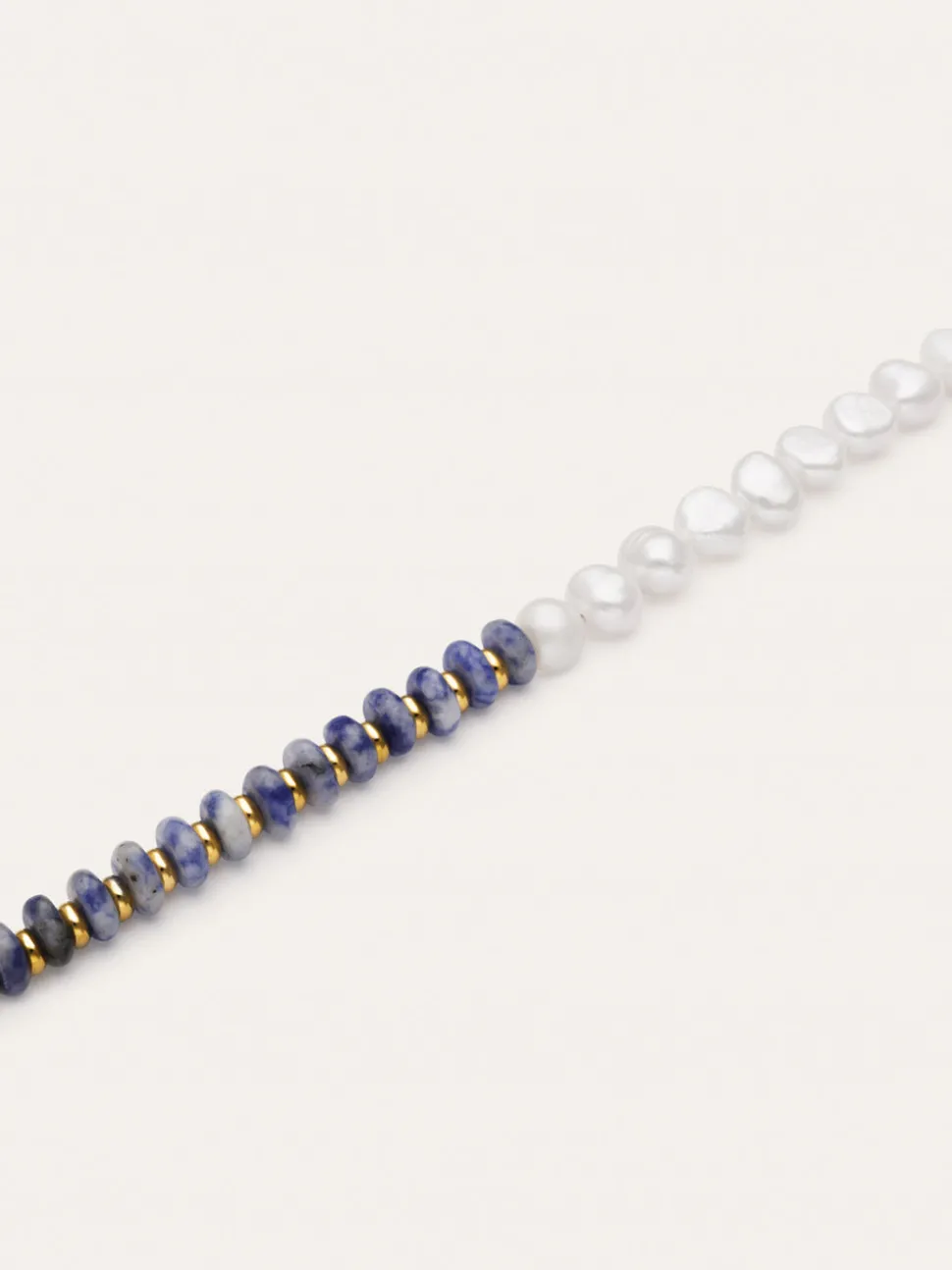 Pulsera Índigo Pearl Acero Baño Oro
