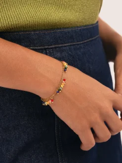 Pulsera Palmar Colors Acero Baño Oro