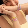 Pulsera Personalizada Color Rainbow Acero Baño Oro