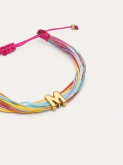 Pulsera Personalizada Color Rainbow Acero Baño Oro