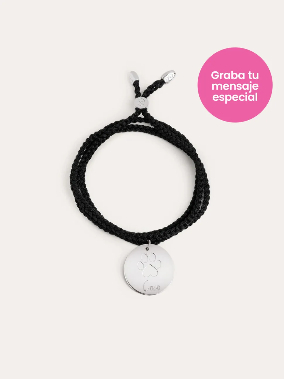 Pulsera Personalizada Huella Plata